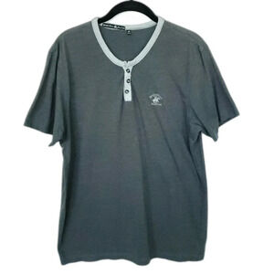 Beverly Hills Polo Club Men's Active T-Shirt Medium Gray Heathered Short Sleeve